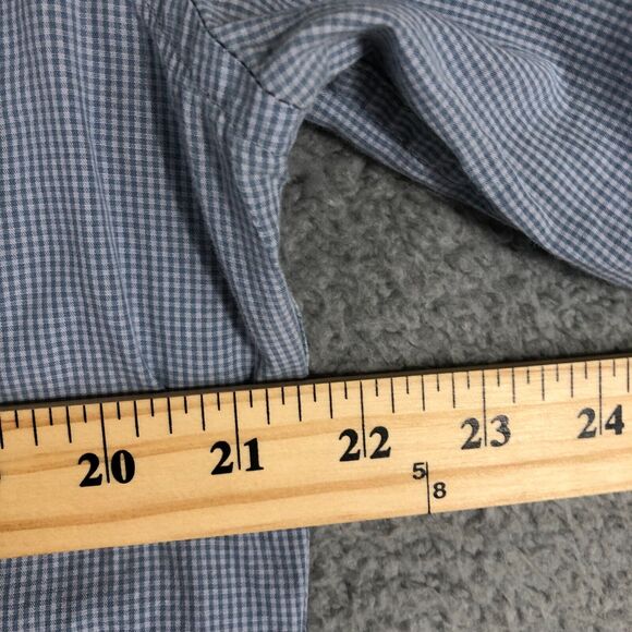 Perry‎ Ellis Shirt Mens Medium Blue Preppy Oxford Button Up Collar Long Sleeve - Picture 5 of 6